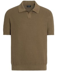 Мужская коричневая футболка-поло от Zegna