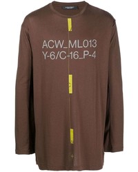Мужская коричневая футболка с длинным рукавом от A-Cold-Wall*