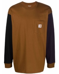 Мужская коричневая футболка с длинным рукавом от Carhartt WIP