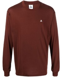 Мужская коричневая футболка с длинным рукавом от Nike