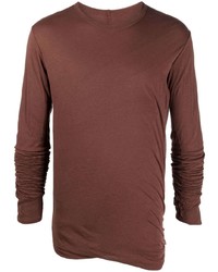 Мужская коричневая футболка с длинным рукавом от Rick Owens