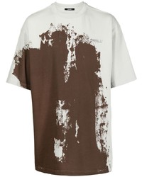 Мужская коричневая футболка с круглым вырезом с принтом тай-дай от A-Cold-Wall*
