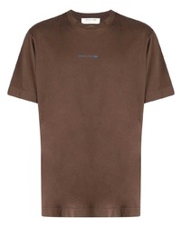 Мужская коричневая футболка с круглым вырезом с принтом от 1017 Alyx 9Sm