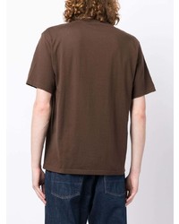 Мужская коричневая футболка с круглым вырезом с принтом от Undercover