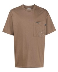 Мужская коричневая футболка с круглым вырезом с принтом от Izzue