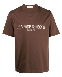 Мужская коричневая футболка с круглым вырезом с принтом от Mastermind World