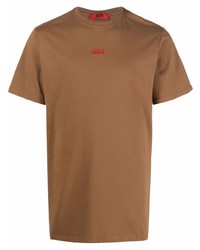 Мужская коричневая футболка с круглым вырезом от 424