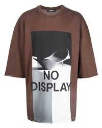 Мужская коричневая футболка с круглым вырезом от A-Cold-Wall*
