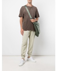 Мужская коричневая футболка с круглым вырезом от Ksubi