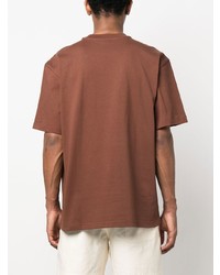 Мужская коричневая футболка с круглым вырезом от Jacquemus