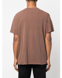 Мужская коричневая футболка с круглым вырезом от James Perse
