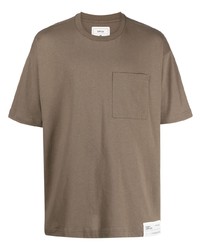 Мужская коричневая футболка с круглым вырезом от Chocoolate
