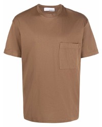 Мужская коричневая футболка с круглым вырезом от Costumein