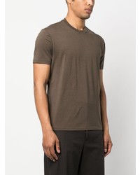 Мужская коричневая футболка с круглым вырезом от Tom Ford