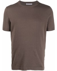 Мужская коричневая футболка с круглым вырезом от Daniele Alessandrini