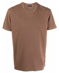 Мужская коричневая футболка с круглым вырезом от Fay