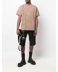 Мужская коричневая футболка с круглым вырезом от Han Kjobenhavn