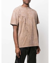 Мужская коричневая футболка с круглым вырезом от Han Kjobenhavn