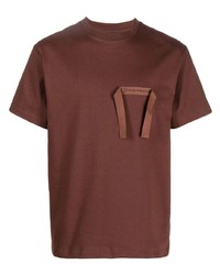 Мужская коричневая футболка с круглым вырезом от Jacquemus