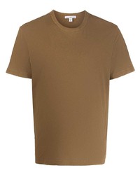 Мужская коричневая футболка с круглым вырезом от James Perse