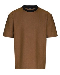 Мужская коричневая футболка с круглым вырезом от Labrum London