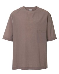 Мужская коричневая футболка с круглым вырезом от Lemaire