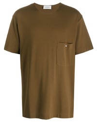 Мужская коричневая футболка с круглым вырезом от Lemaire