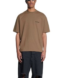 Мужская коричневая футболка с круглым вырезом от Balenciaga
