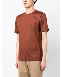 Мужская коричневая футболка с круглым вырезом от BOSS
