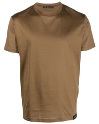 Мужская коричневая футболка с круглым вырезом от Low Brand