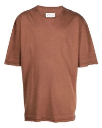 Мужская коричневая футболка с круглым вырезом от Maison Margiela