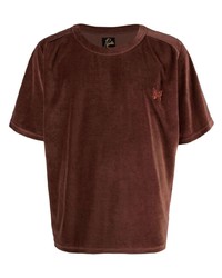 Мужская коричневая футболка с круглым вырезом от Needles