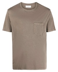 Мужская коричневая футболка с круглым вырезом от Officine Generale