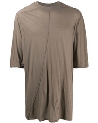 Мужская коричневая футболка с круглым вырезом от Rick Owens DRKSHDW