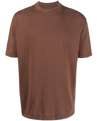 Мужская коричневая футболка с круглым вырезом от Salvatore Santoro