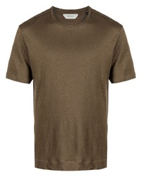 Мужская коричневая футболка с круглым вырезом от Z Zegna