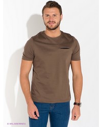 Мужская коричневая футболка от Alfred Muller