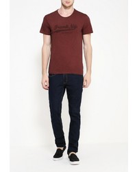 Мужская коричневая футболка от Frank NY