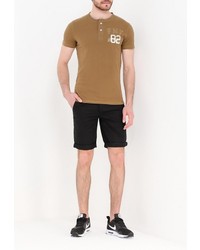 Мужская коричневая футболка от Frank NY