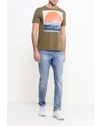 Мужская коричневая футболка от Gap