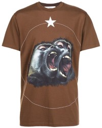 Мужская коричневая футболка от Givenchy