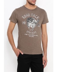 Мужская коричневая футболка от Kamora