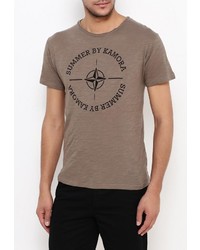 Мужская коричневая футболка от Kamora