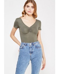 Женская коричневая футболка от Miss Selfridge