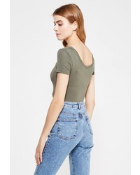 Женская коричневая футболка от Miss Selfridge