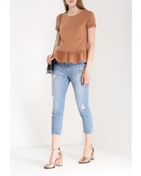 Женская коричневая футболка от Motivi