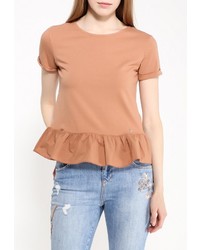 Женская коричневая футболка от Motivi