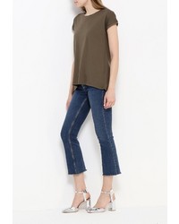 Женская коричневая футболка от Motivi