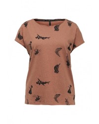 Женская коричневая футболка от Only