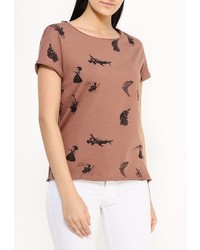 Женская коричневая футболка от Only